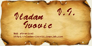 Vladan Ivović vizit kartica